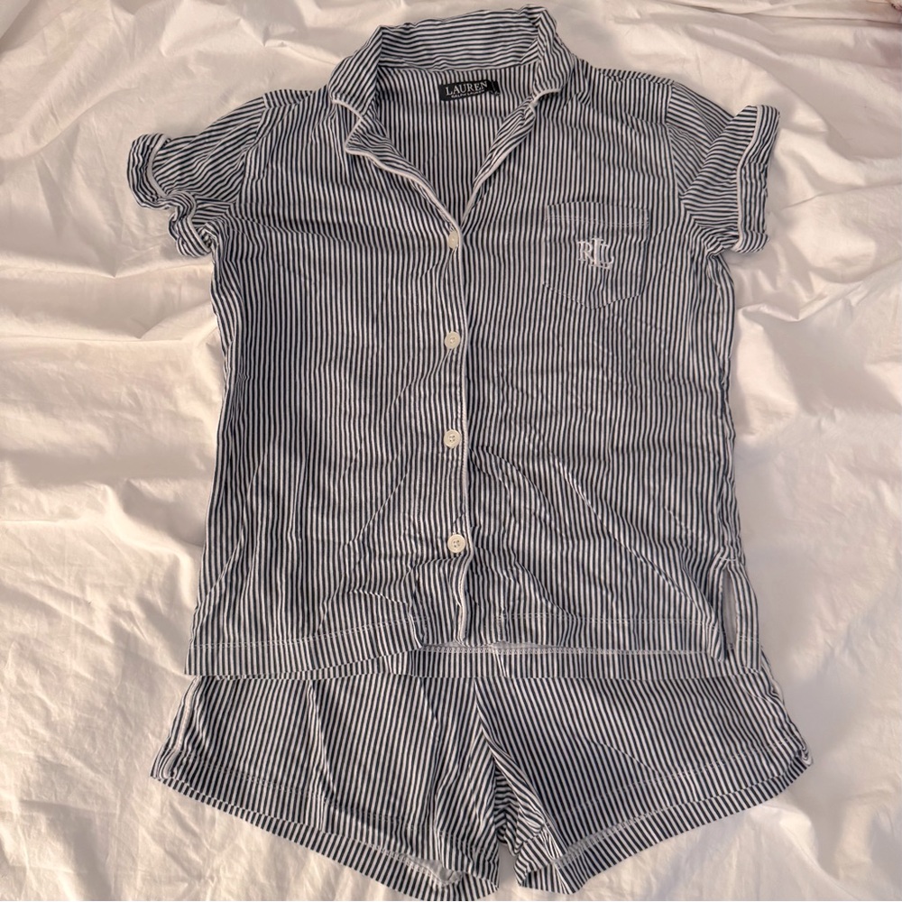 Lauren Ralph Lauren Cotton Boxer Pajama Set